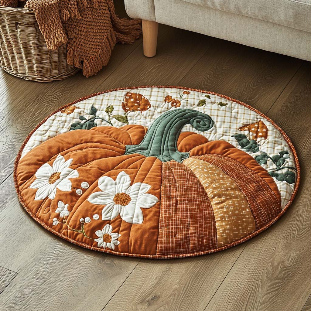 Pumpkin Haven Quilted Round Mat Entrance Way Ideas Rabbit Themed Gifts