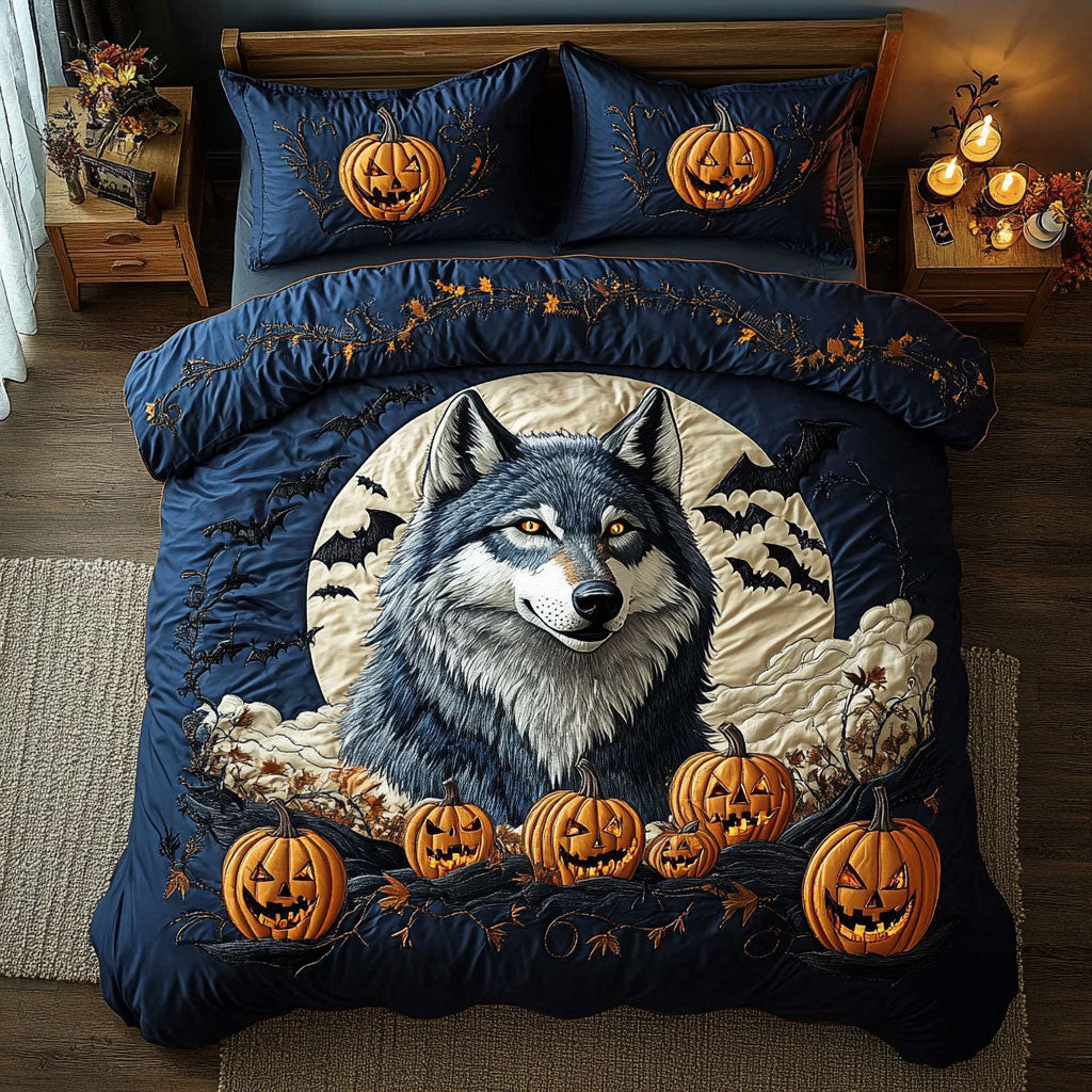 Pumpkin Hunt Bedding Set Best Decoration Gift For Friends and Family on Halloween Day