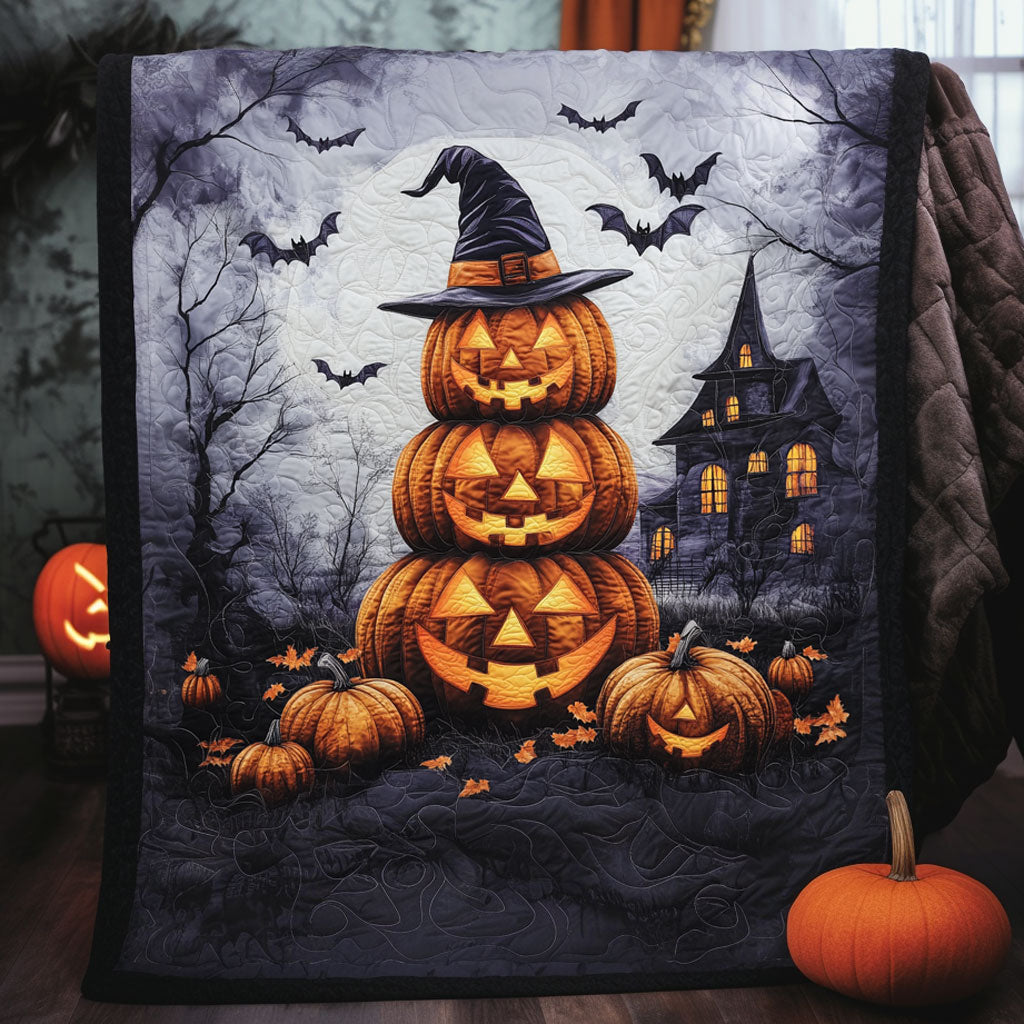 Pumpkin Mischief Tower Quilt Ultra-Soft Quilt Blanket for Hotel-Like Experience