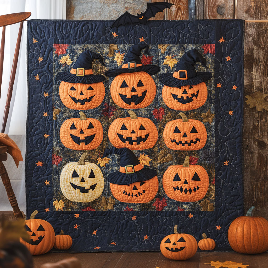 Pumpkin Moonveil Quilt Trendy Quilt Blanket Gift for Modern Home
