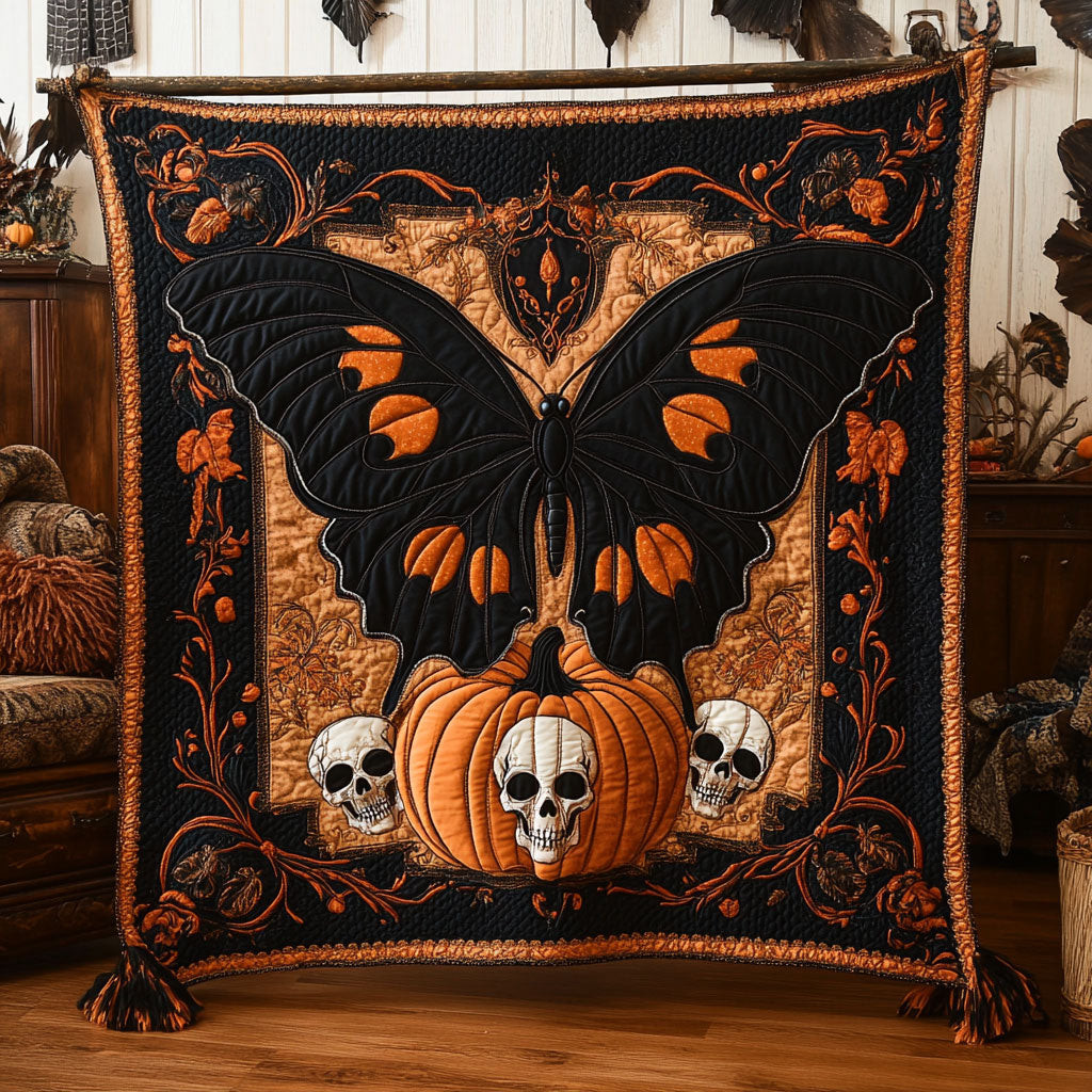 Pumpkin Nocturne Quilt Best Decoration Gift For Friends and Family on Halloween Day
