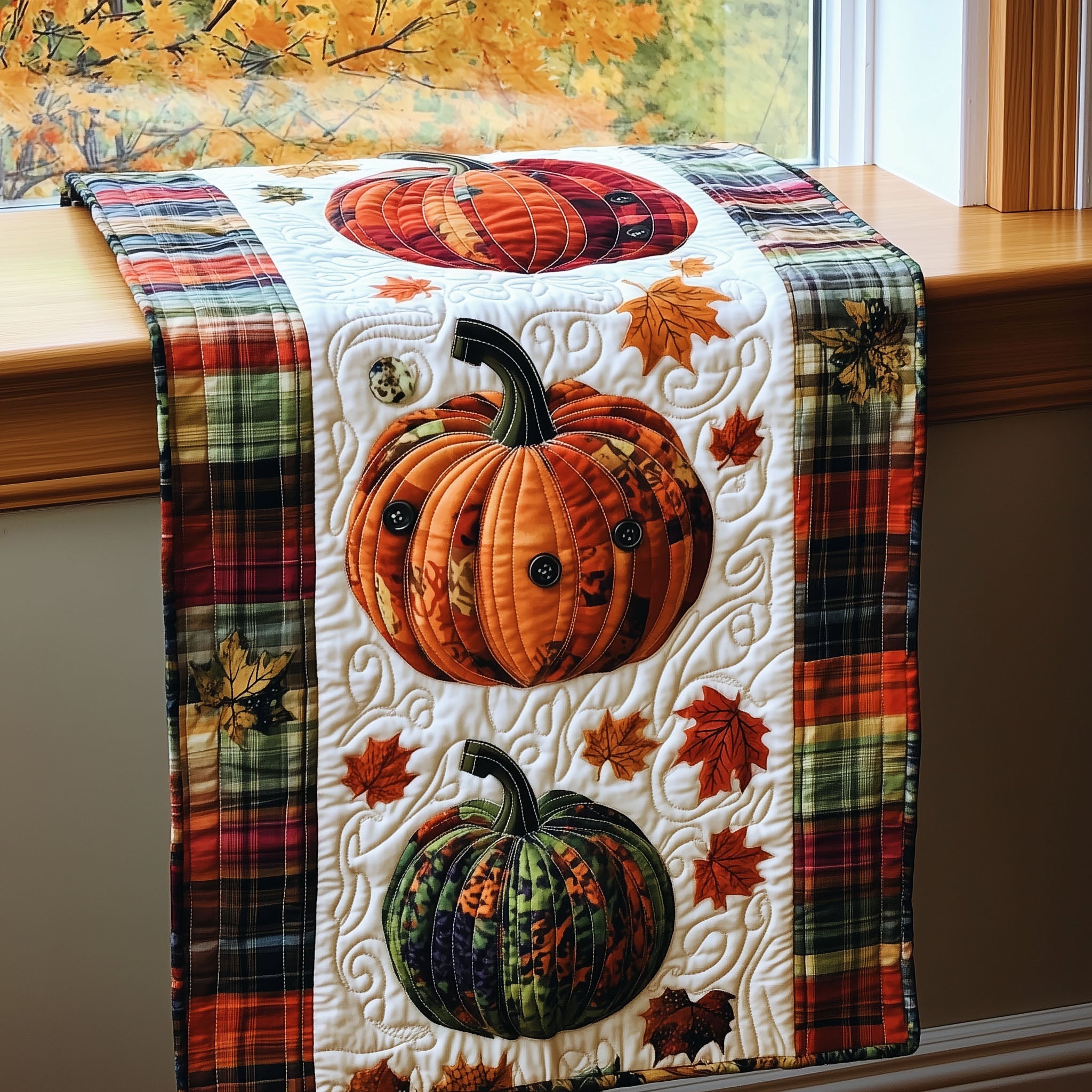 Pumpkin Patch Dreams Quilted Table Runner Fall Decor Table Runner Best Friend Birthday Gifts