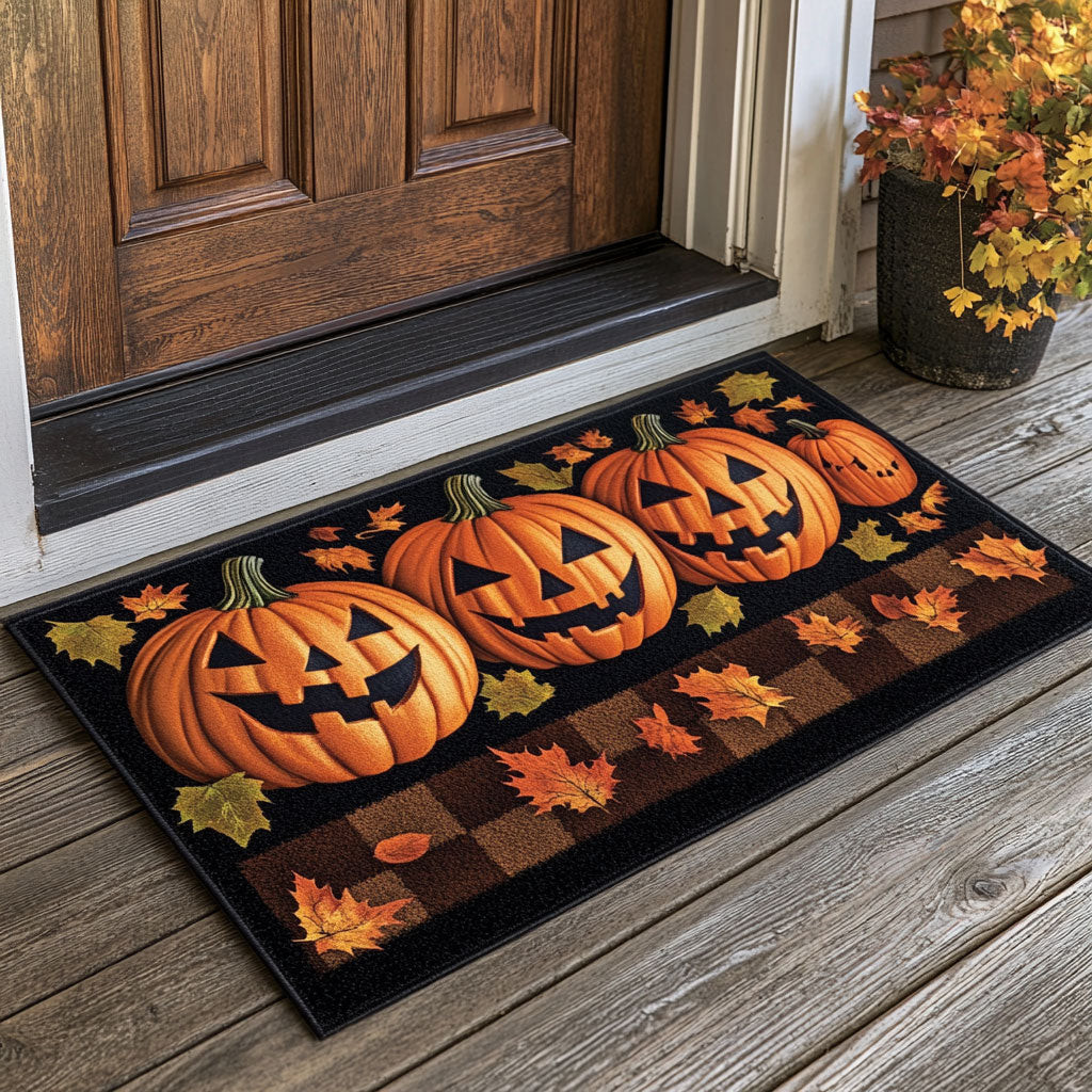 Pumpkin Patch Line Doormat Best Decoration Gift For Friends and Family on Halloween Day