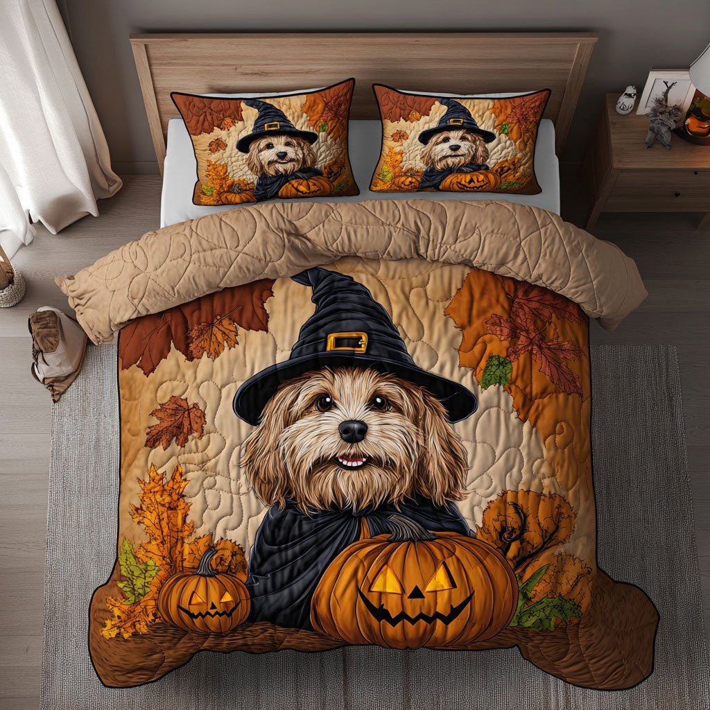 Pumpkin Patch Puppy Bedding Set Best Decoration Gift For Friends and Family on Halloween Day