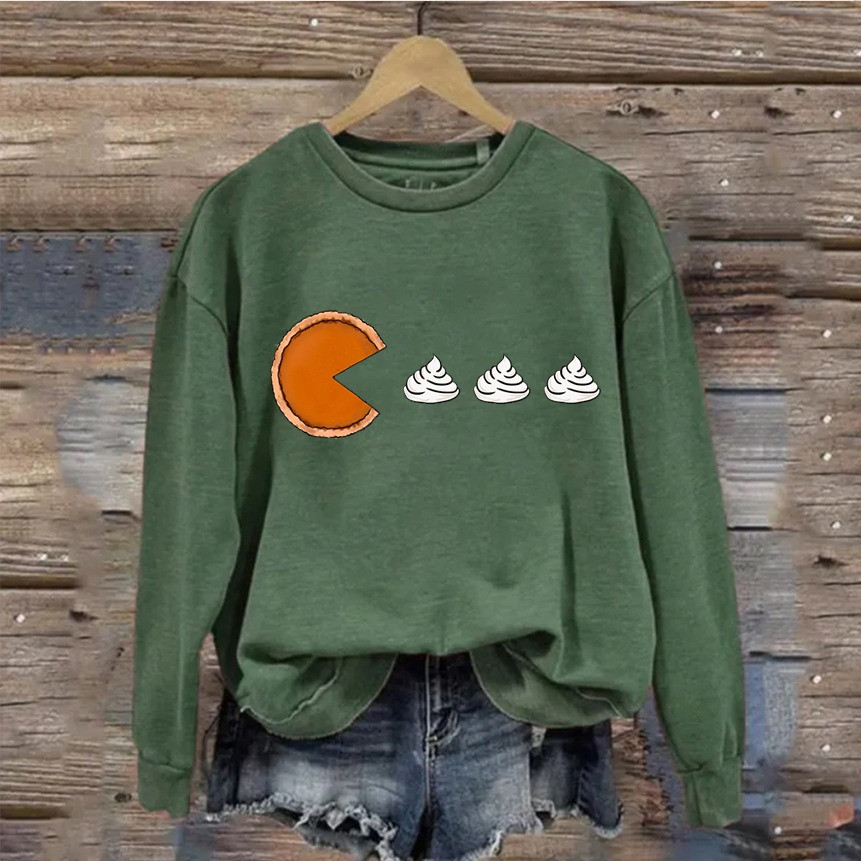 Pumpkin Pie Sweatshirt Cake Clothing Sweet Xmas Holiday Gifts For Pumpkin Pie Lovers