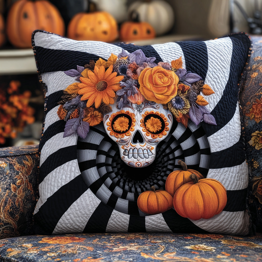 Pumpkin Pit Quilted Pillow Case Holiday Pillow Case Unique Halloween Gifts