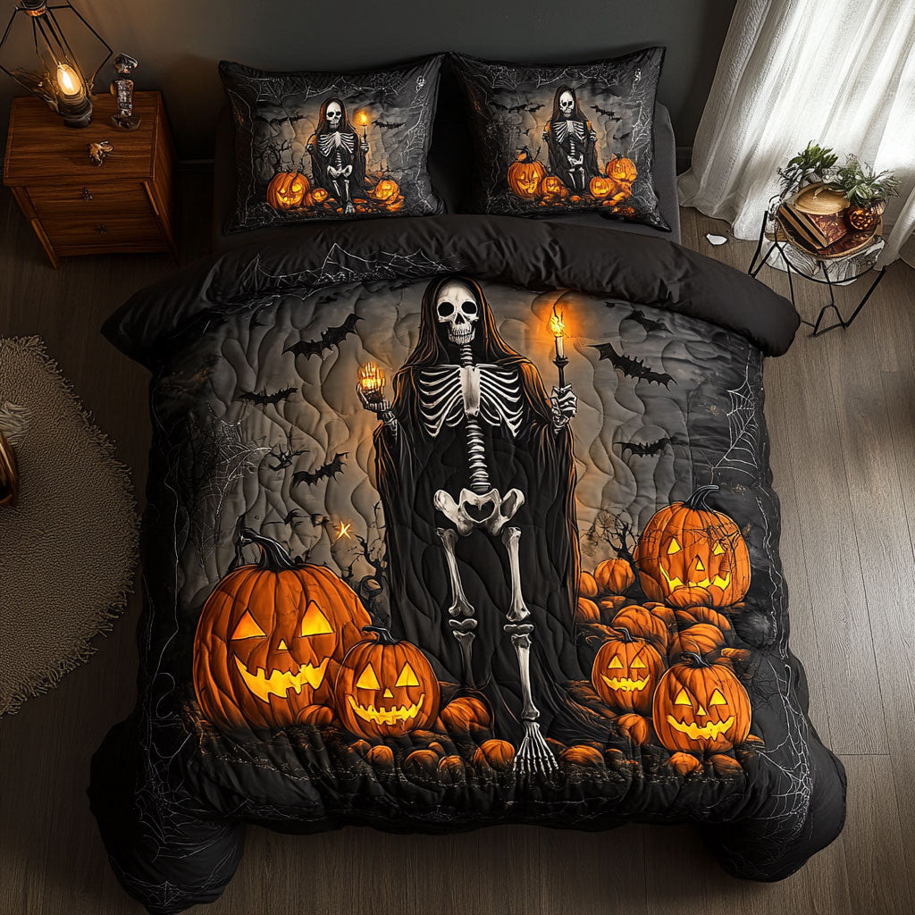 Pumpkin Reaper Bedding Set Best Decoration Gift For Friends and Family on Halloween Day