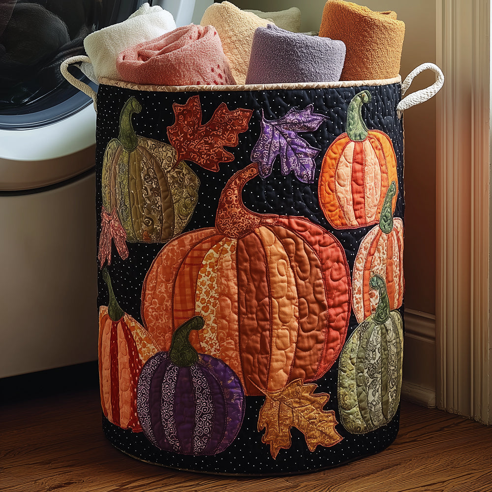 Pumpkin Story Quilted Laundry Basket Merch For Dad