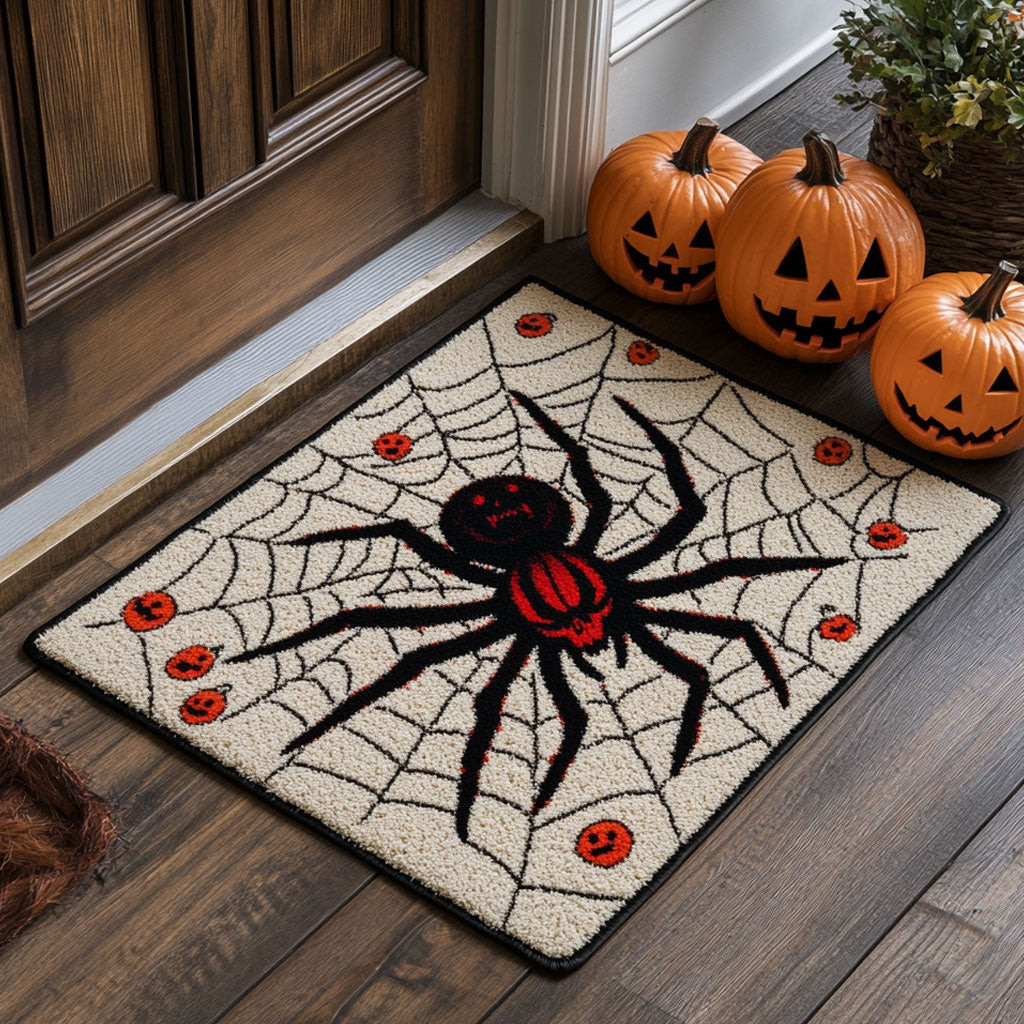 Pumpkin Web Doormat Best Decoration Gift For Friends and Family on Halloween Day