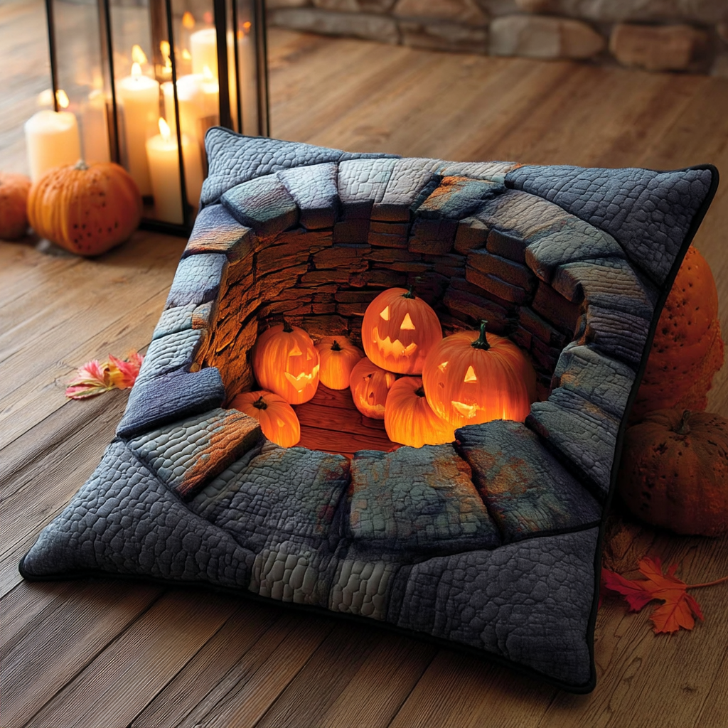 Pumpkin Well Gathering Quilted Pillow Case Best Throw Pillow Covers Halloween Gift Ideas