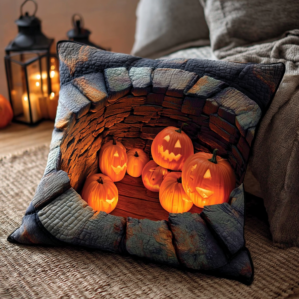 Pumpkin Well Gathering Quilted Pillow Case Throw Pillow Case Covers Best Friend Gifts