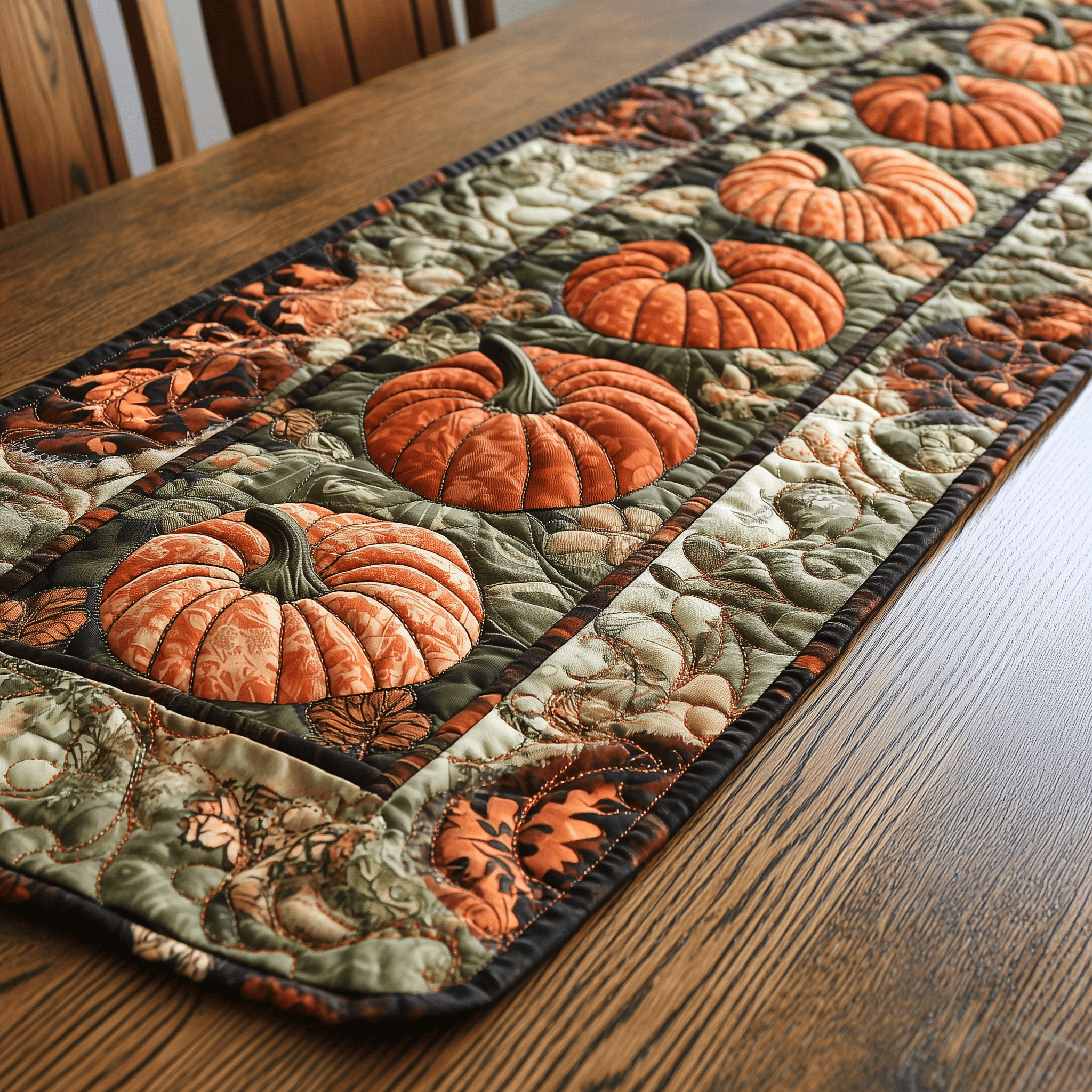 Pumpkins Quilted Table Runner Decorations Dining Table Runner Autumn Season Fall Gifts