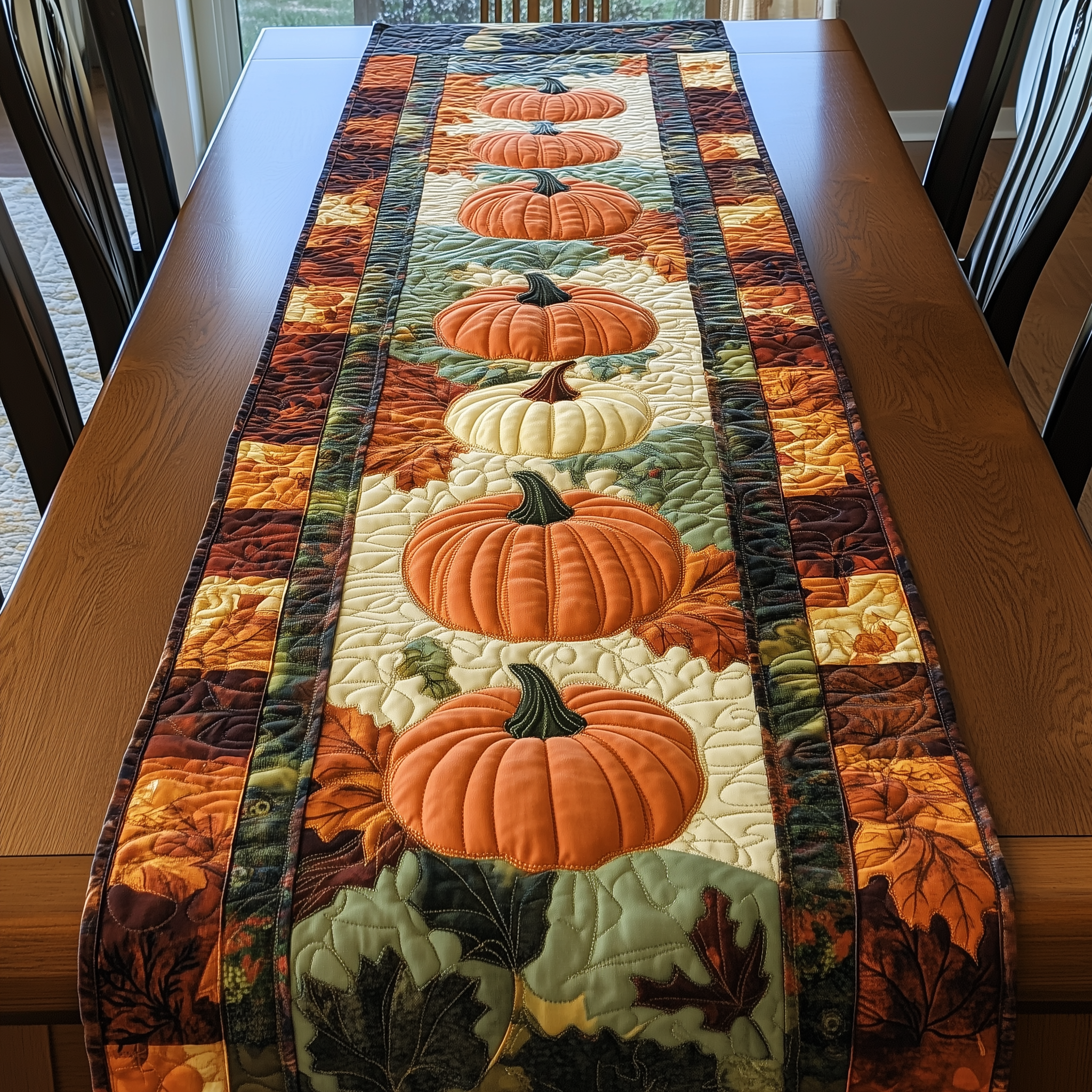 Pumpkins Quilted Table Runner Decorations Dining Table Runner Autumn Season Fall Gifts