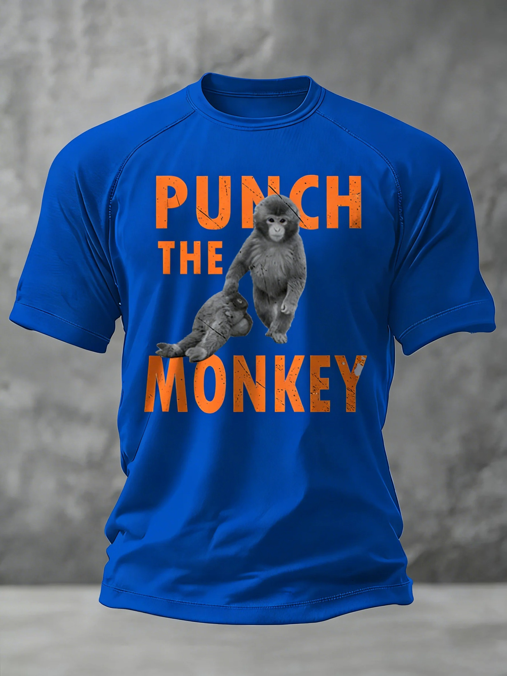 Punch The Monkey Funny T-Shirt Cute Baby Monkey Graphic Tee Animal Lover Shirt Trendy Gift For Monkey Fans