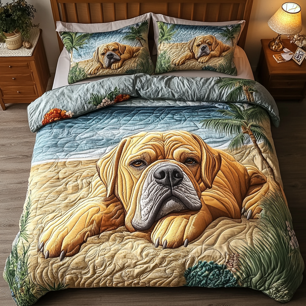 Pup Dreams Quilted Bedding Set Modern Bedding Set to Upgrade Your Bedroom