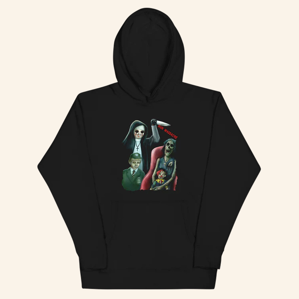 Puppet Combo Merch Nun Massacre Family Hoodie Gifts For Horror Lovers Puppet Combo Merch Nun Massacre Family Hoodie Gifts For Horror Lovers