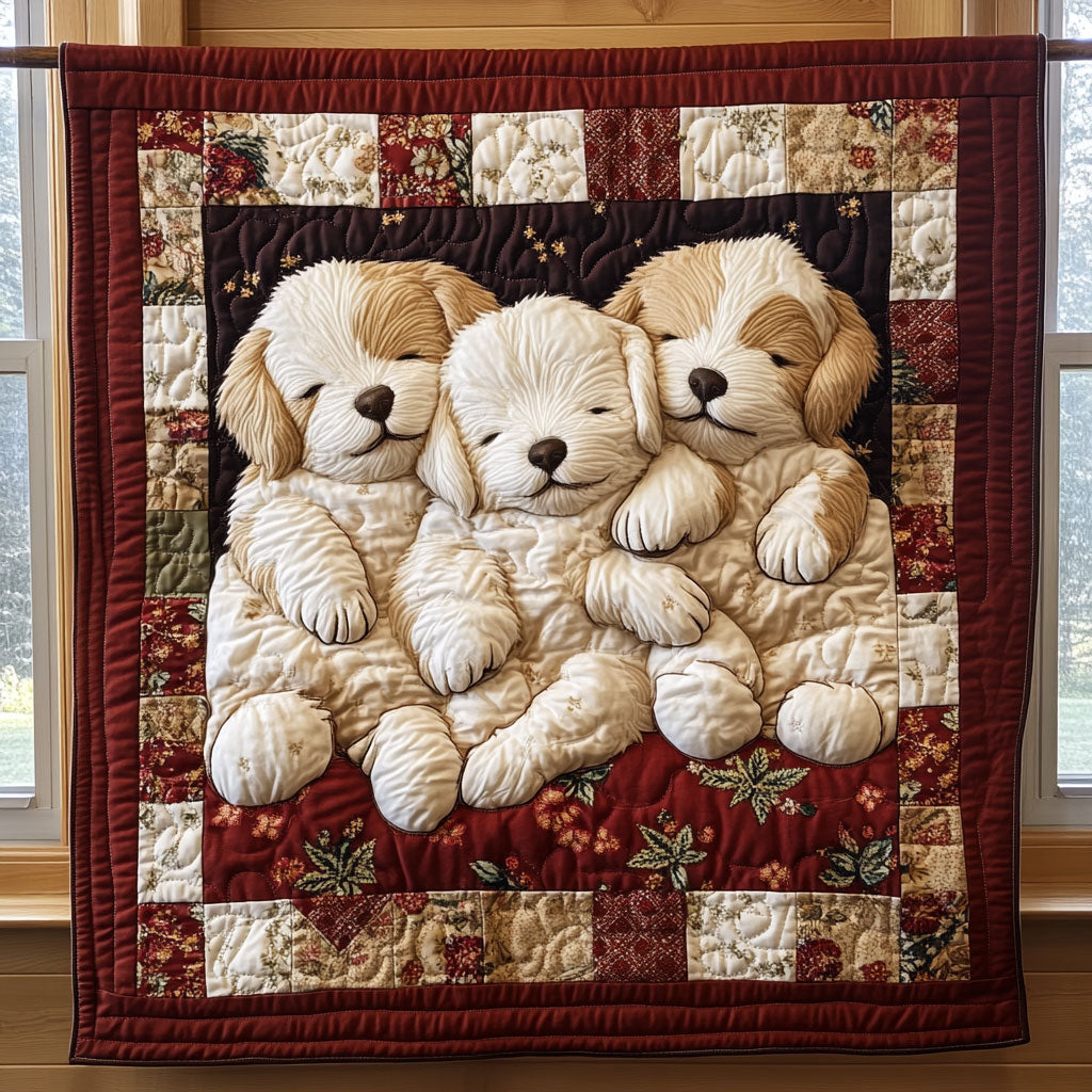 Puppy Dream Nest Quilt Soft and Cozy Quilt Blanket for Comfortable Sleep