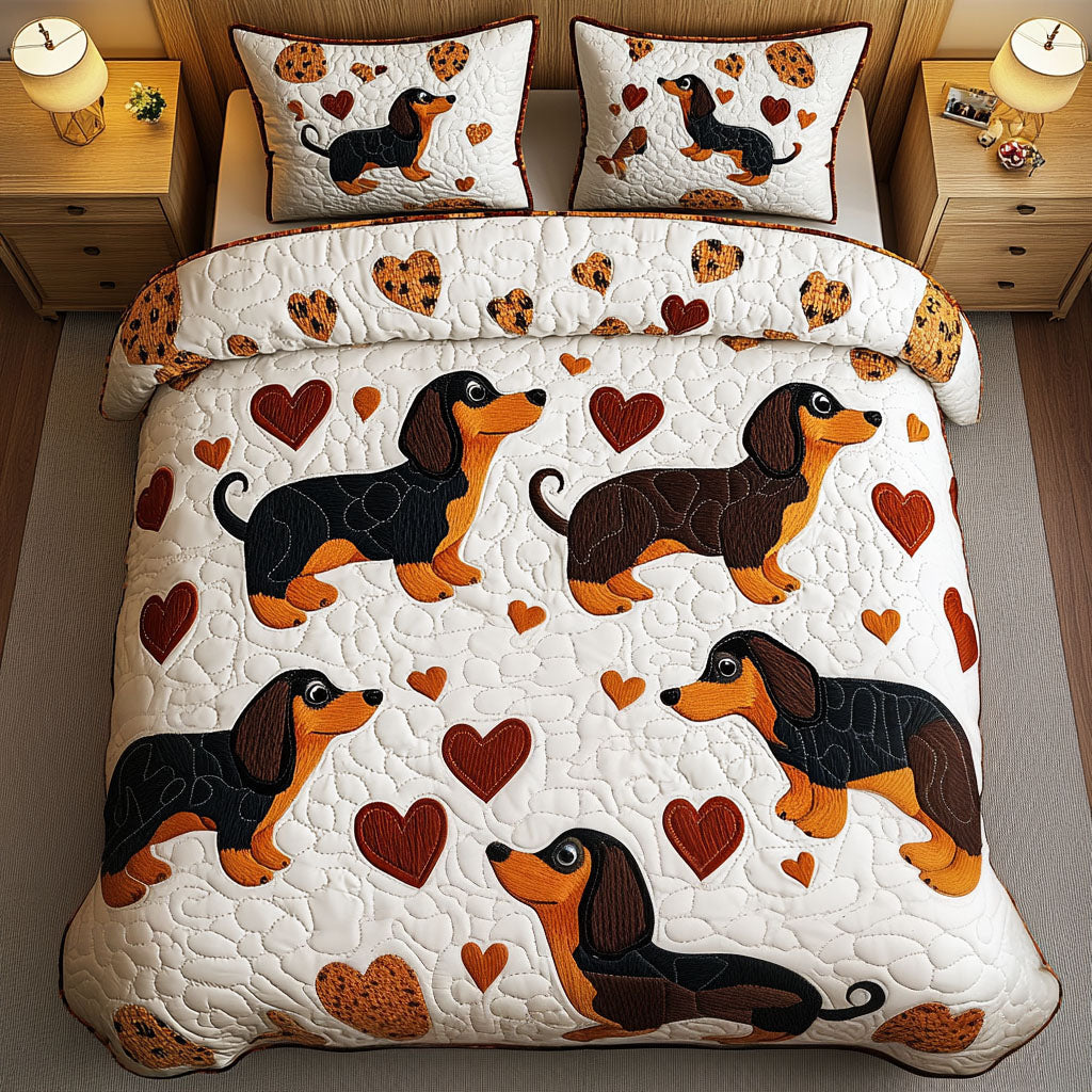 Puppy Love Quilted Bedding Set Perfect Bedding Gift Set for Family and Friends