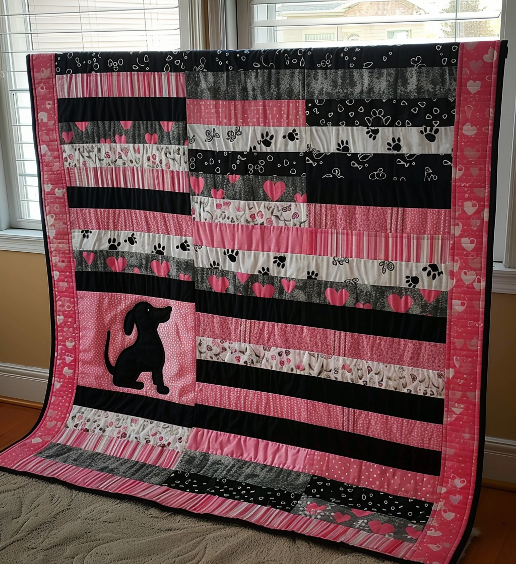 Puppy Paws Quilted Blanket Christmas Gifts For Friends