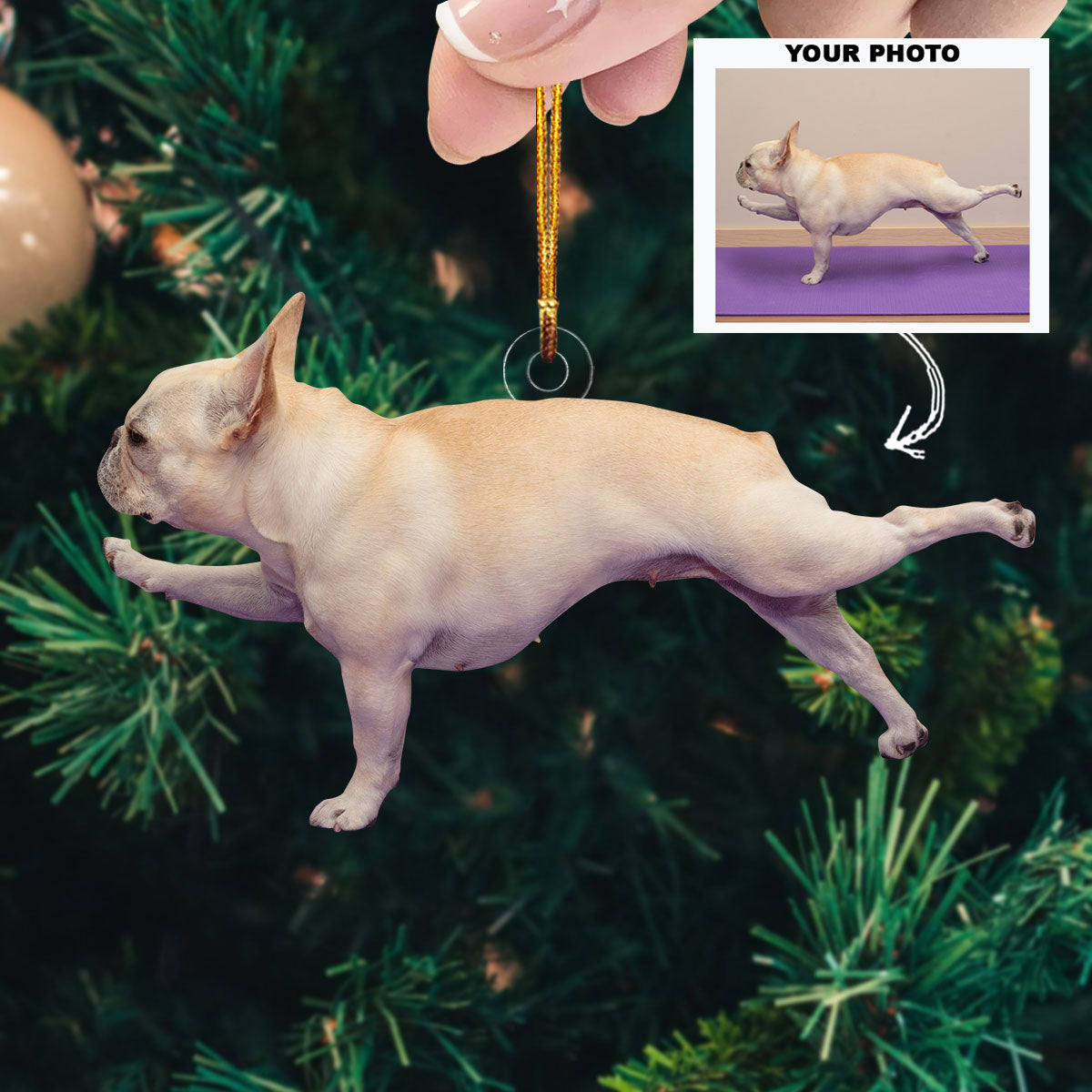 Puppy Pose Pro Personalized Photo Mica Ornament Christmas Gift For Dog Lovers Pet Owner