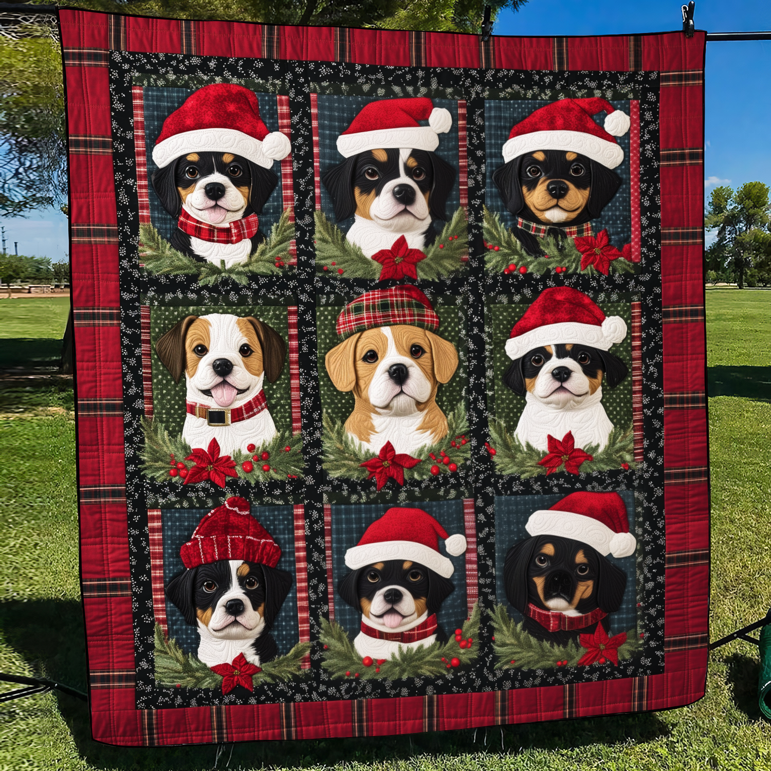 Puppy Winter Dreams Quilted Blanket Good Gifts For New Dog Owners