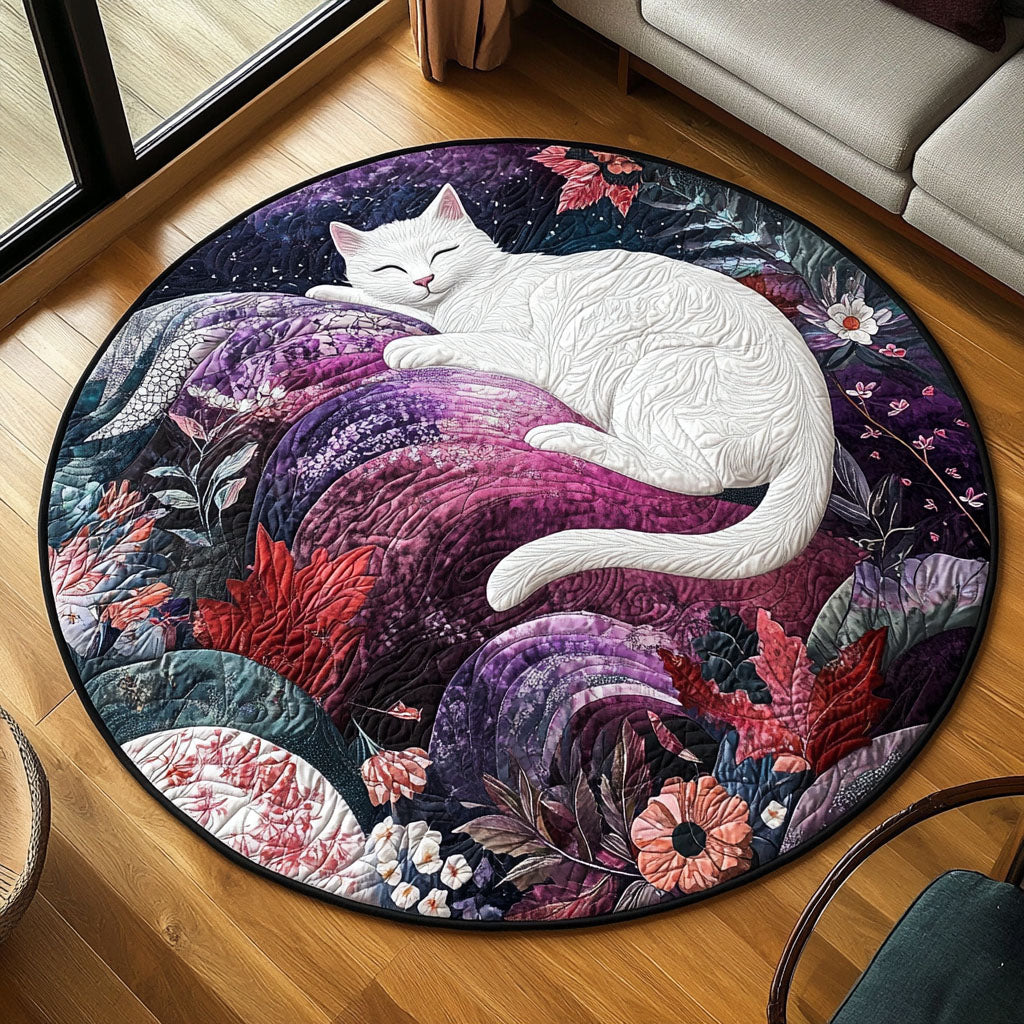 Pure Grace Quilted Round Mat Entryway Christmas Decor Ideas Gifts For A Cat Lover
