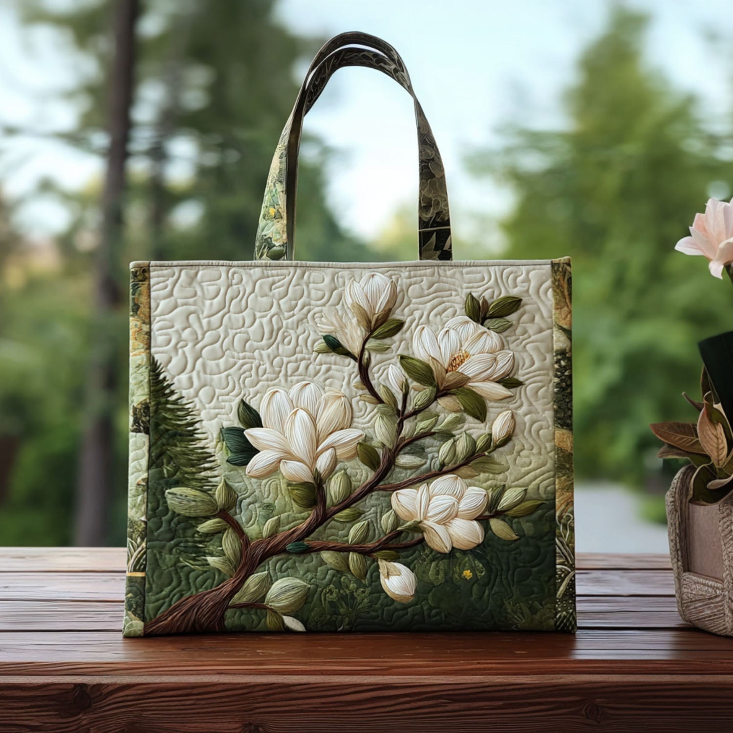 Pure Magnolia Quilted Tote Bag Sunflower Theme Gifts