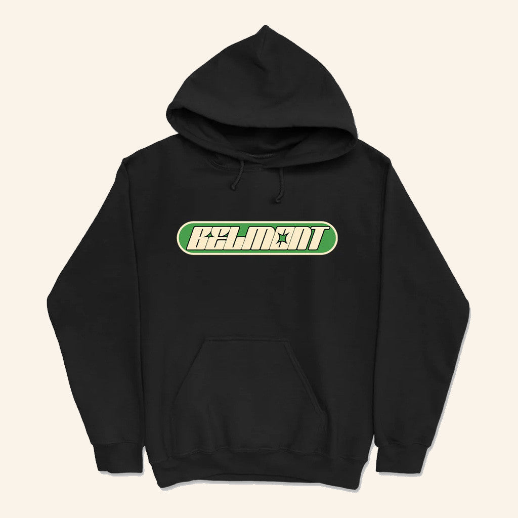 Pure Noise Merch Belmont Text Black Hoodie Presents For Him Pure Noise Merch Belmont Text Black Hoodie Presents For Him