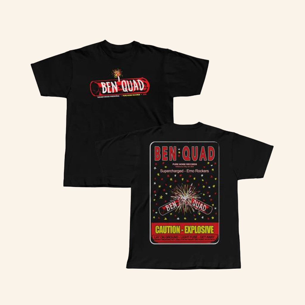 Pure Noise Merch Ben Quad M80 Caution Explosive Black T-Shirt Gifts For My Boyfriend Pure Noise Merch Ben Quad M80 Caution Explosive Black T-Shirt Gifts For My Boyfriend