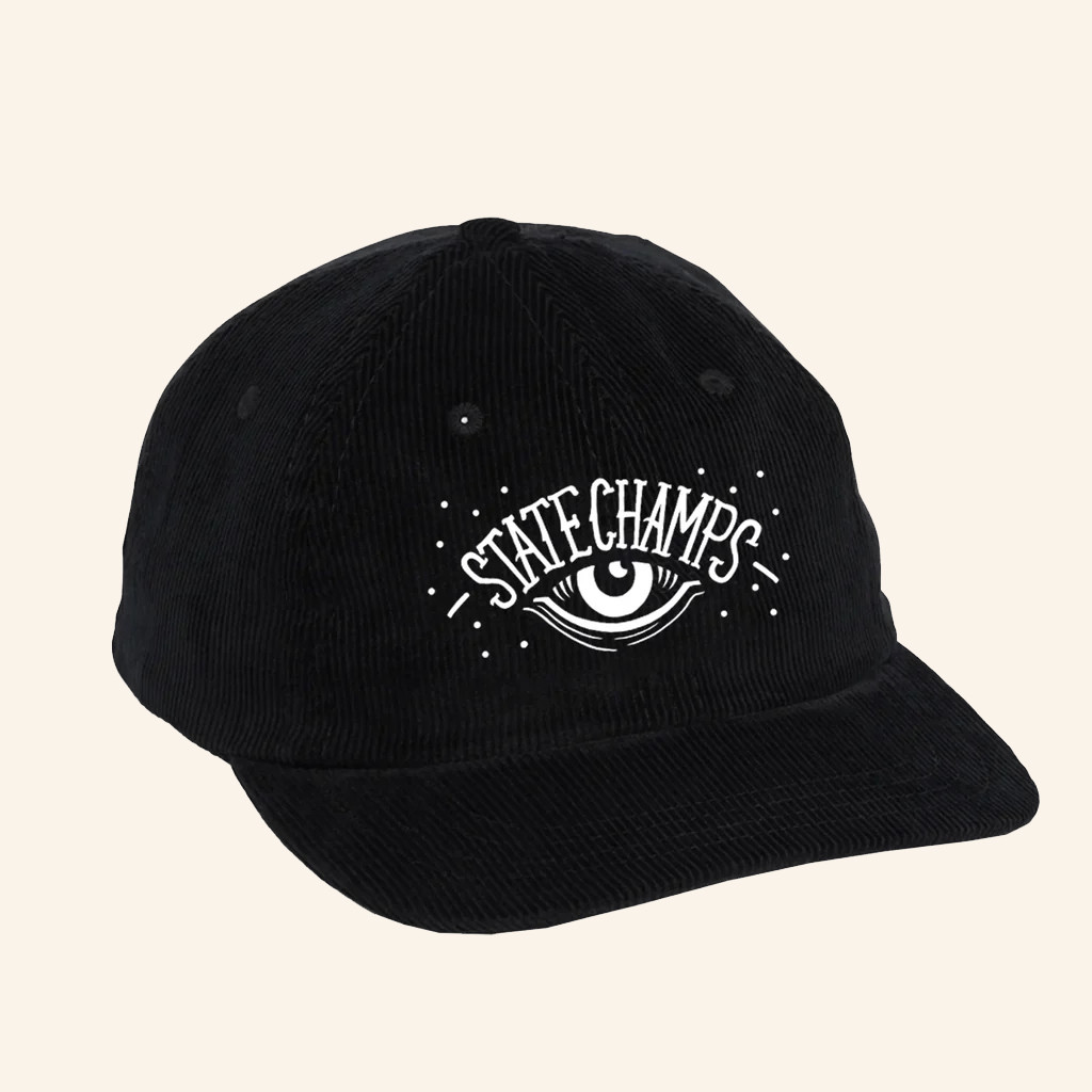 Pure Noise Records Merch State Champs Eye Black Cord Hat Christmas Ideas For Husband Pure Noise Records Merch State Champs Eye Black Cord Hat Christmas Ideas For Husband