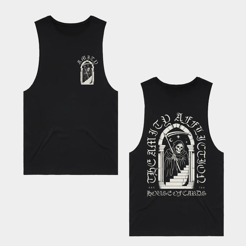 Pure Noise Records Merch The Amity Affliction House Of Cards Black Tank Gifts For Brother-1 Pure Noise Records Merch The Amity Affliction House Of Cards Black Tank Gifts For Brother-1