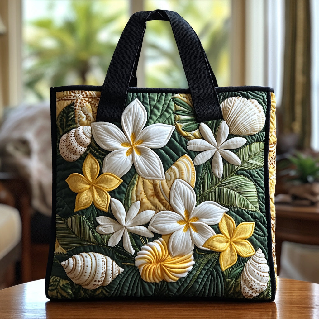Pure Plumeria Quilted Tote Bag Christmas Gift Ideas For Mom