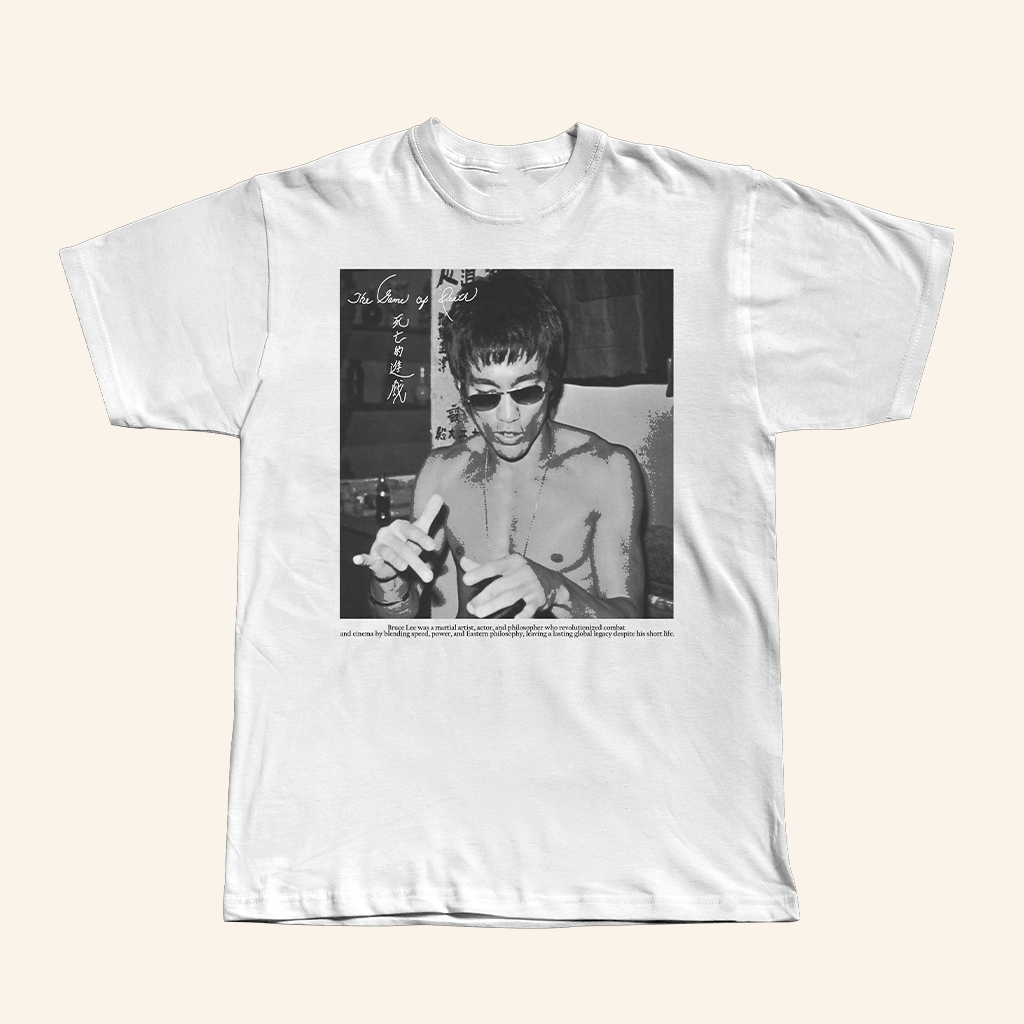 Purereign Clothing Merch Bruce Lee White T-Shirt Unique Gifts For Brothers