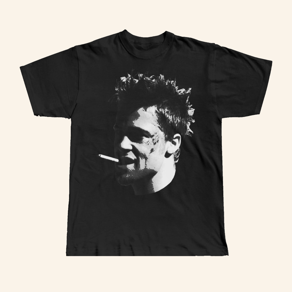 Purereign Clothing Merch Durden Big Head T-Shirt Tyler Durden Merch Gifts For Friends