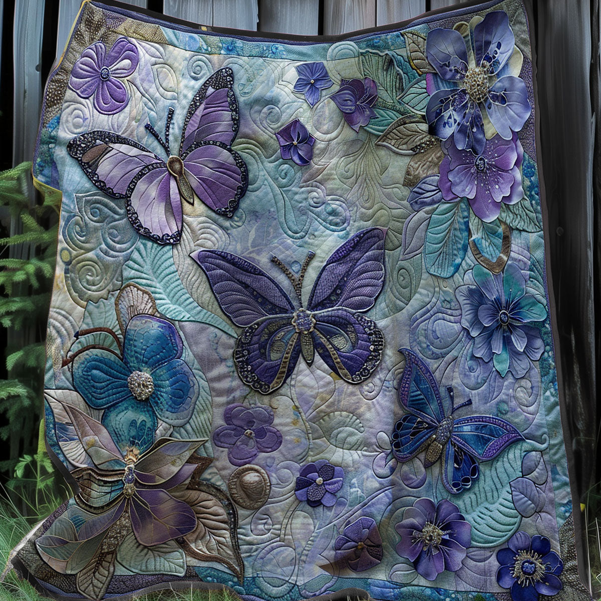 Purple Butterflies Quilt Blanket Throw Blankets For Couch Thoughtful Christmas Gifts For Wife