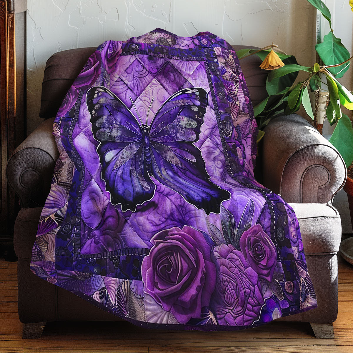 Purple Butterfly Quilt Blanket Christmas Blanket Christmas Gift For Daughter