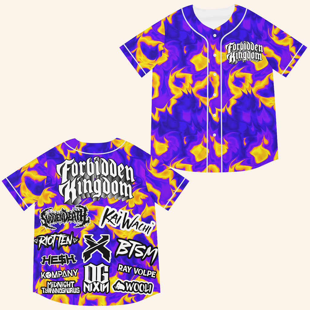Purple Camo Forbidden Kingdom Jersey Forbidden Kingdom Merch Presents For Music Lovers