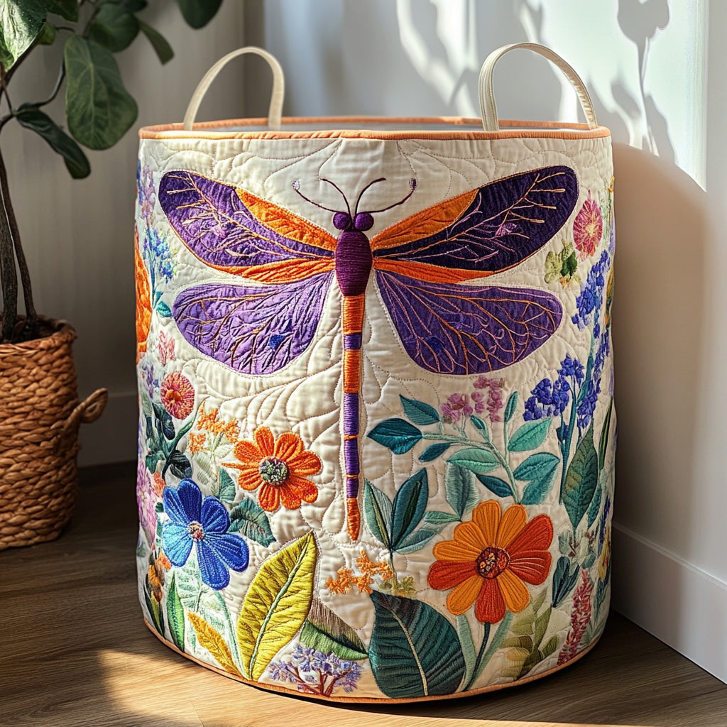 Purple Glow Quilted Laundry Basket Merch For Home And Living