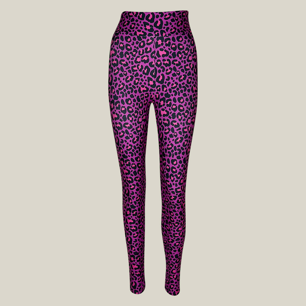 Purple Leopard Leggings Leopard Design Women's Yoga Leggings Best Gifts For Mom