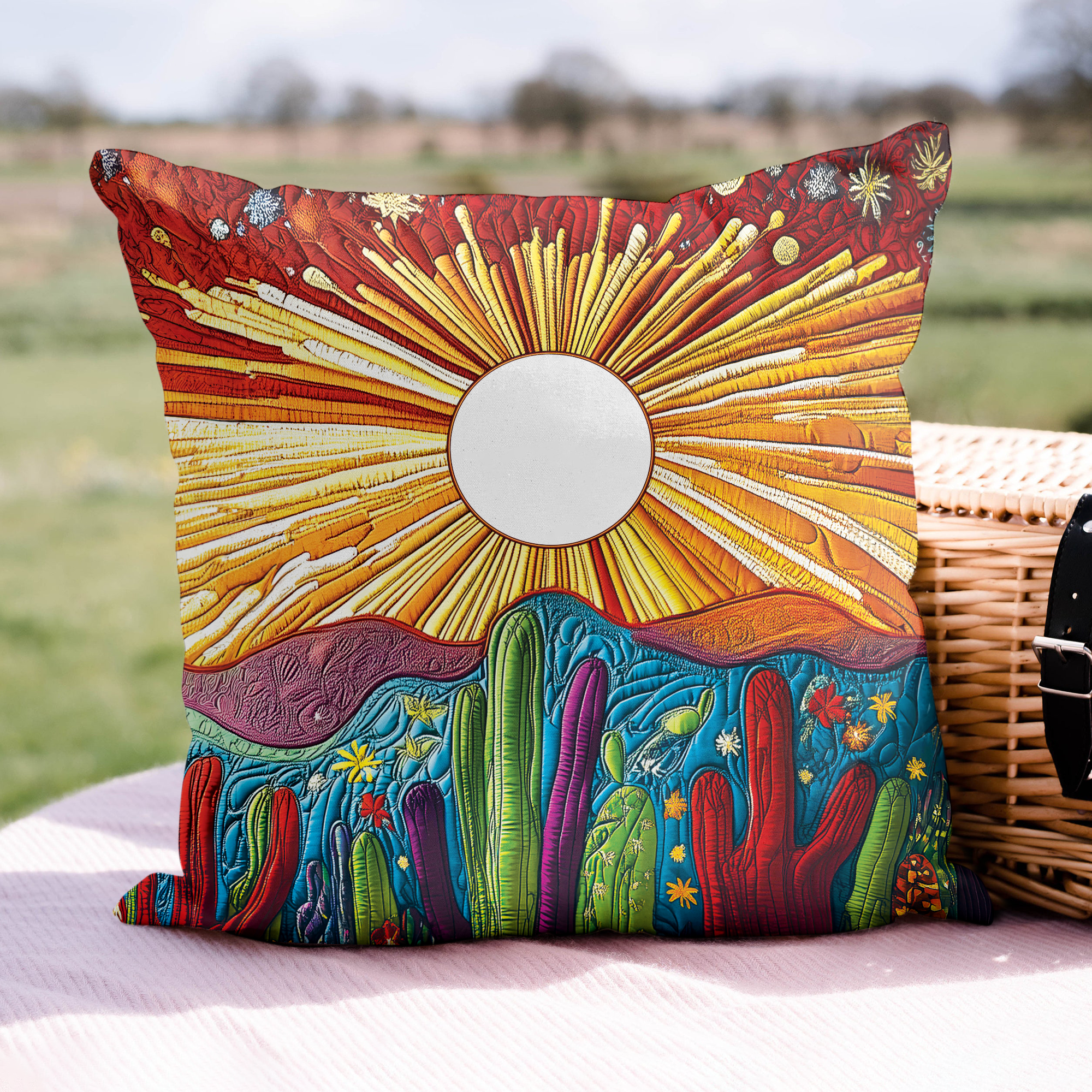 Purple Majesty Cactus Quilted Pillow Case Decorative Pillow Covers Gifts For Cactus Lovers