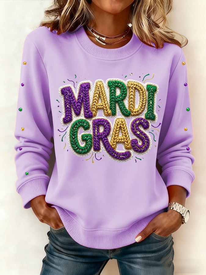 Purple Mardi Gras Sweatshirt Mardi Gras Shirts For Ladies Gifts For Mom Purple Mardi Gras Sweatshirt Mardi Gras Shirts For Ladies Gifts For Mom