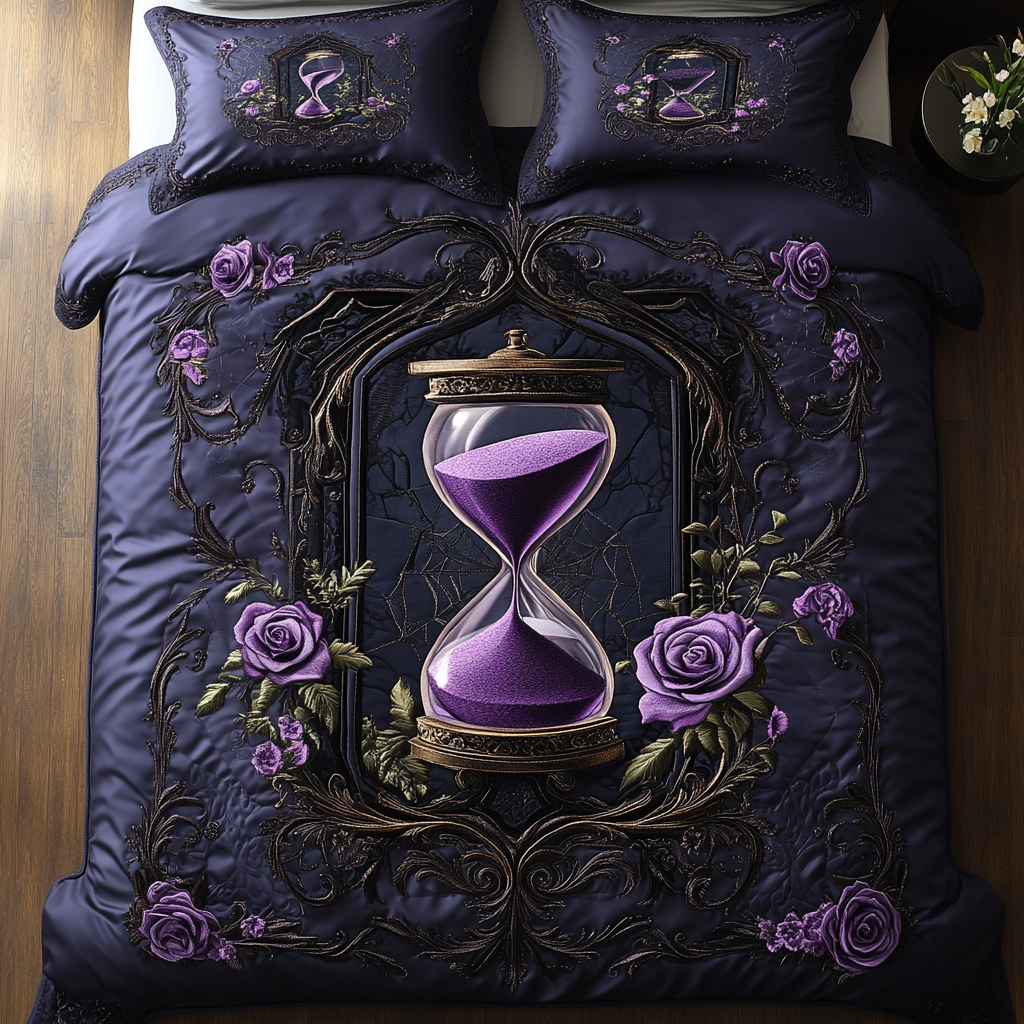 Purple Passion Bloom Quilted Bedding Set Best Comforter Sets Christmas Gift Ideas