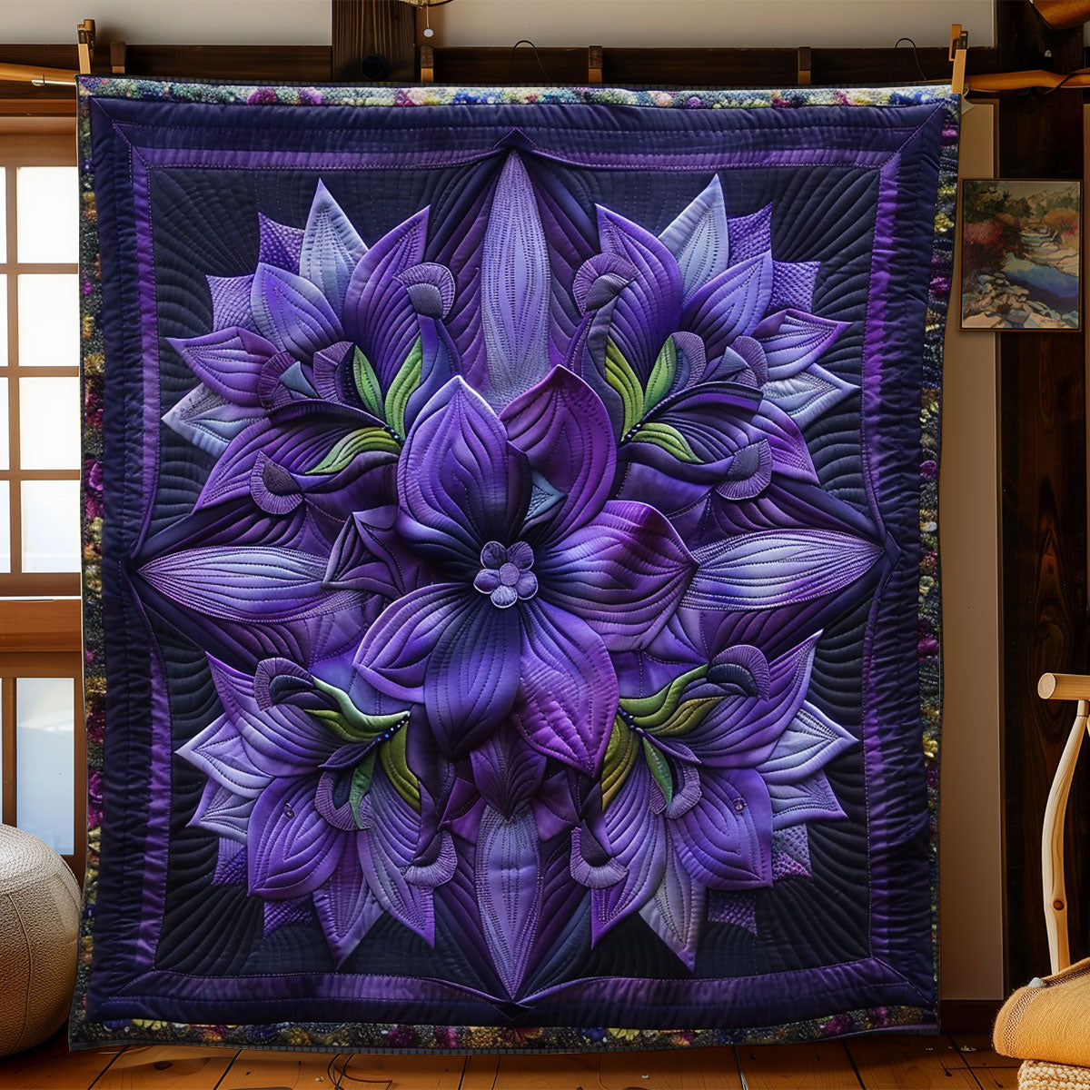 Purple Petals Quilt Blanket Christmas Throw Blanket Christmas Gifts For Brother In Law