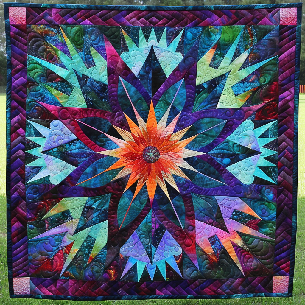 Purple Star Native American Quilt Blanket Couch Blanket Great Gifts For Mom