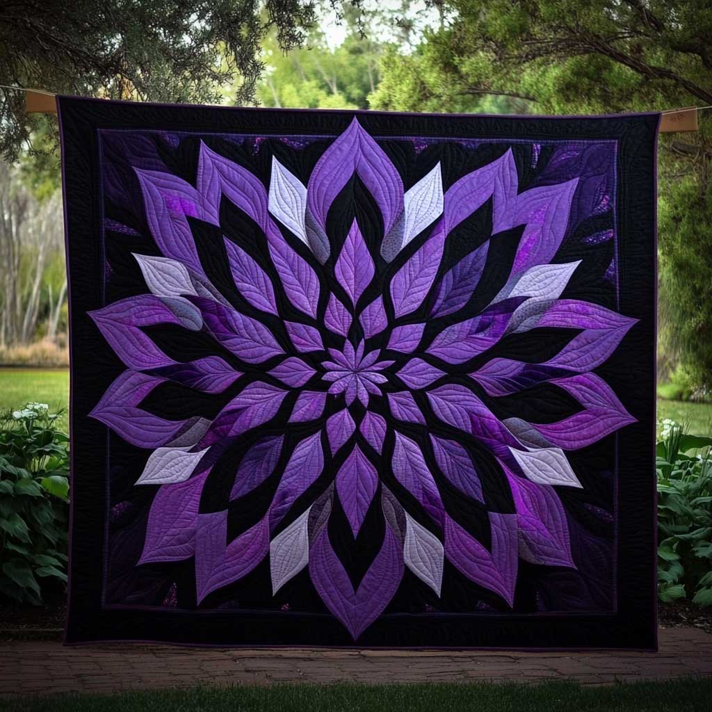 Purple Twilight Bloom Quilt Blanket Christmas Throw Blanket Jesus Gifts For Christmas
