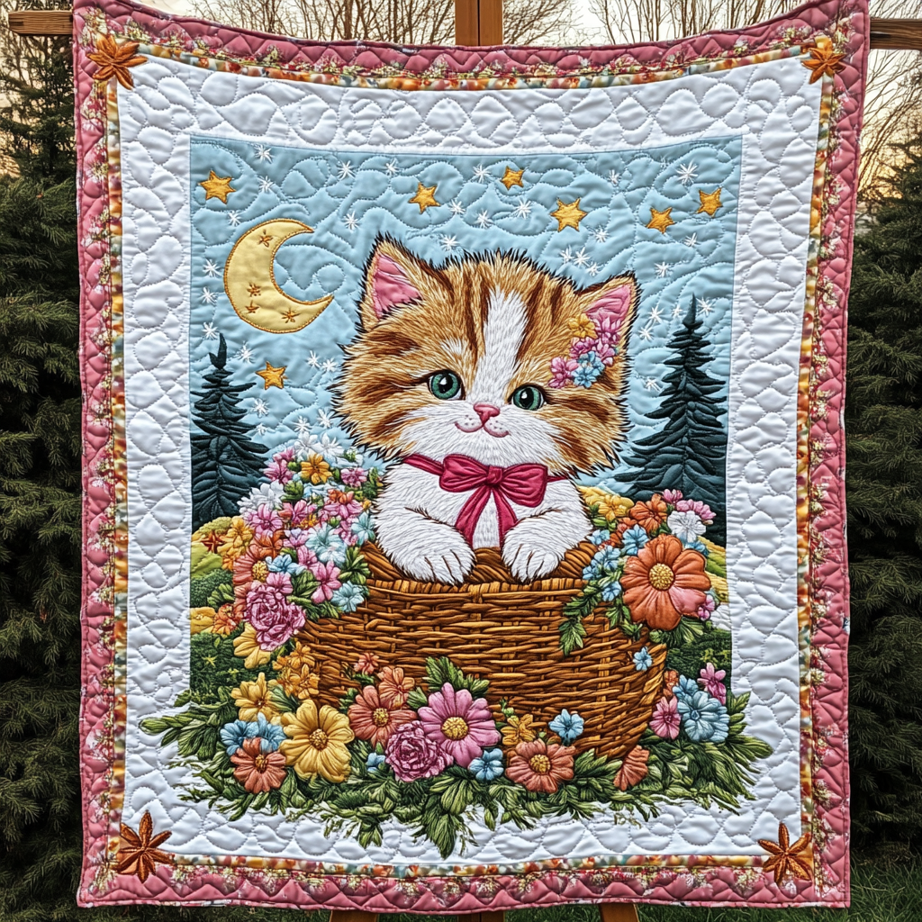 Purrfect Adventure Tale Quilted Blanket Presents For Cat Lovers