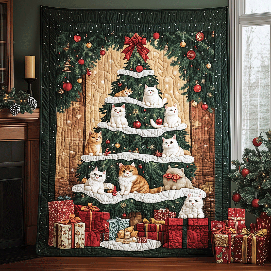 Purrfect Christmas Quilted Blanket Christmas Presents For Cat Lovers