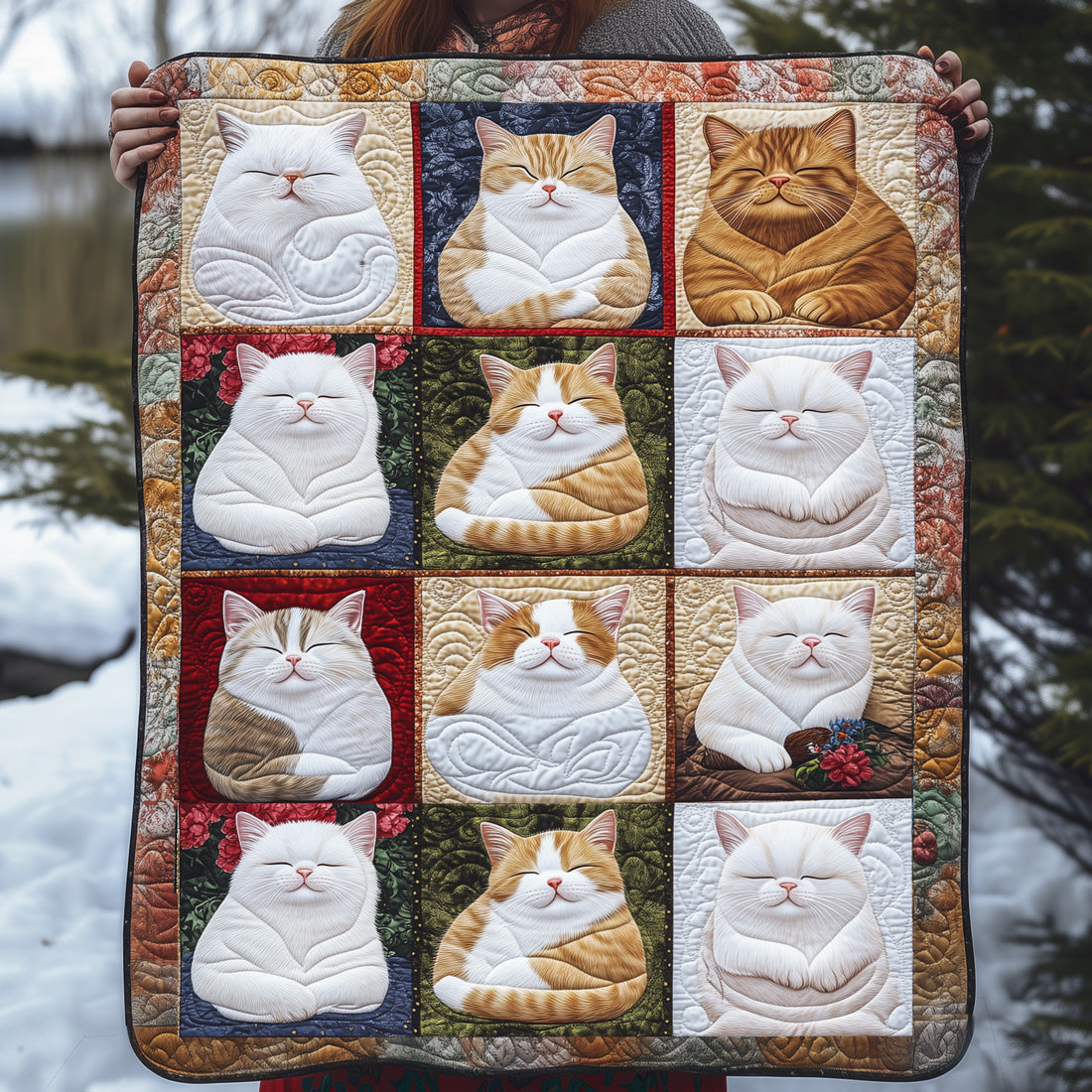 Purrfect Night Quilted Blanket Novelty Gifts For Cat Lovers