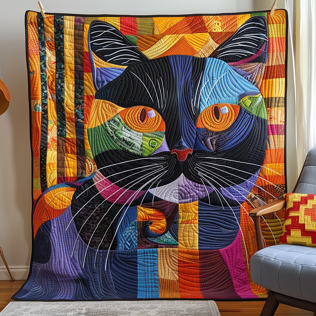 Purrfect Patterns Quilted Blanket Cat Christmas Gifts