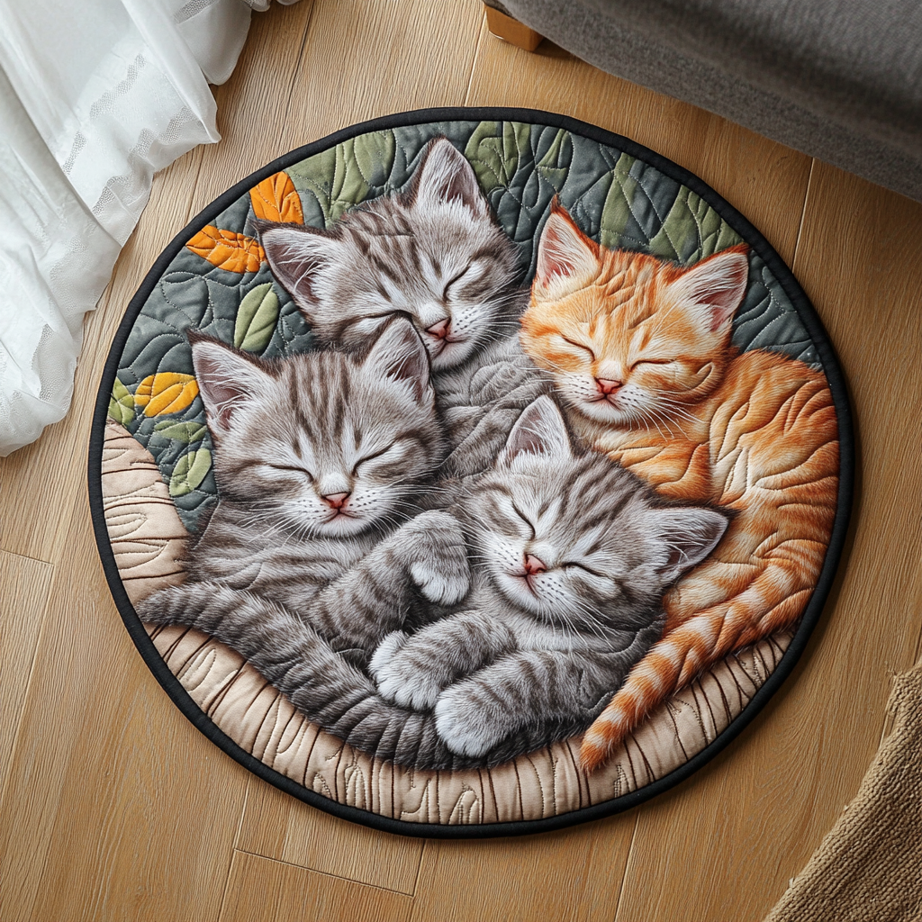 Purrfect Slumber Quilted Round Mat Entryway Design Ideas Top Gifts For Cat Lovers